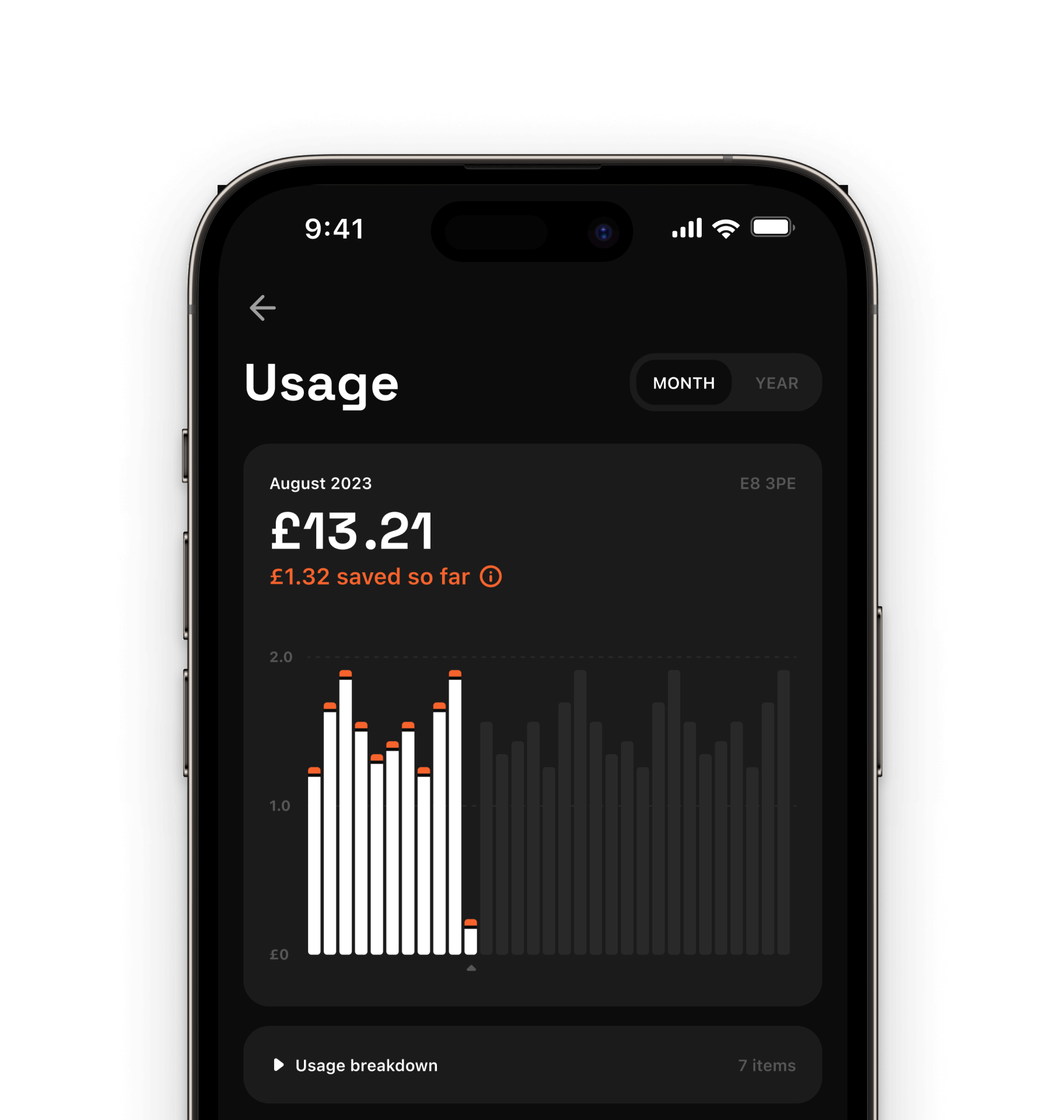 See your savings every day